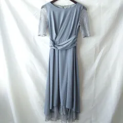 haremode ドレス ワンピース ハレモード 綺麗 ブルー サイズM  ロング上品  結婚式  パーティー   くすみブルーのサムネイル