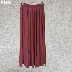 FUN ピンク プリーツロングスカート Fサイズ