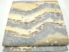 平和屋着物○西陣の名門 加納幸謹製 六通柄袋帯 唐織 吉祥花文 金糸