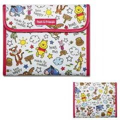 【プーさん&フレンズ DJM-2301】 マルチケース 母子手帳ケース ディズニー(プーさん・ベビーミッキー・プリンセス) ジャバラ ファスナー パスポート お薬手帳 診察券 ケース おしゃれ