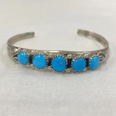 USED 古着 アクセサリー ブレスレット、バングル インディアンジュエリー NAVAJO ナバホ J刻印 ターコイズバングル STERLING SILVER 男女兼用
