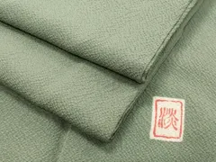 平和屋着物●上質な色無地　作家物　柳茶色　ロング丈　正絹　逸品　CAAY8372gh