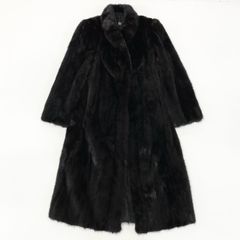 美品【 銀 SAGA MINK /JINDO】高級毛皮　袖アップ&ダウンヘア　ダークミンク　セミロングコート◆90cm丈　黒近ダークブラウン　15号◆C559T 2025年最新jindo サガミンクの人気アイテム - メルカリ