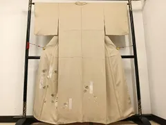 平和屋着物●訪問着　友禅　群れ鶴　葡萄　短冊　蔦の葉　正絹　逸品　AABC9659ph