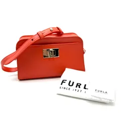 【中古】美品 FURLA フルラ 1927 ミニ クロスボディ レザー ショルダー バッグ eH1022A