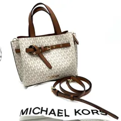 【中古】美品 MICHAEL KORS マイケルコース ロゴ 2way レザー ハンド ショルダー バッグ eY10248A