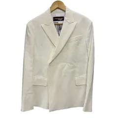 DSQUARED2 ディースクエアード ジャケット 38 メンズ ホワイト ダブルジャケット アウター 秋 冬 中古 W1