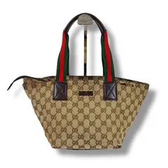 グッチ　GUCCI シェリーライン　ミニトートバッグ　ミニハンドバッグ　ブラウン　GGキャンバス