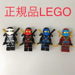 正規品 中古 LEGO レゴ ニンジャゴー  ミニフィグ　4個　まとめ売り　おまけ付き NP-555 ※NINJAGO　忍者　カイ　ニャー　ゼン　ジェイ　武器　刀　70751 361
