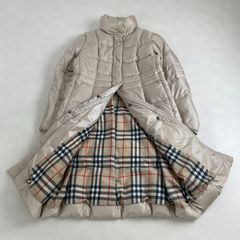 BurberryLONDON】汚れあり ファー欠品 ピンクダウンノバチェック