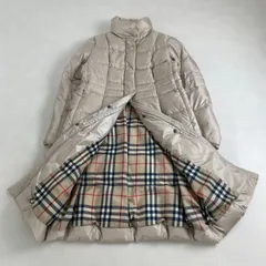 バーバリーロンドン　ダウンコート　ノバチェック　キルティング　ホワイトベージュ　9 M L相当　BURBERRY LONDON