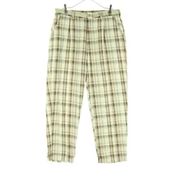 美品 niko and... ニコアンド チェック柄 ロングパンツ L ブラウン メンズ 古着
