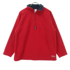 GAP ギャップ 90s 00s オールド プルオーバー フリースジャケット L レッド ハーフジップ メンズ 古着