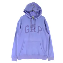 GAP ギャップ 裏起毛 英字 長袖 スウェットパーカー XS ブルー レディース 古着