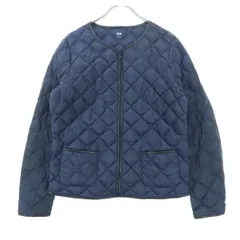 UNIQLO ユニクロ 長袖 中綿ジャケット M ネイビー レディース 古着