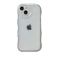 iphone16promax用 クリア シャカシャカケース iphone シェイカーケース 韓国 iPhoneケース アクスタ収納 2.5mm 3mm 手にフィット 透明 波型 可愛い シンプルおしゃれ TPU かわいい スマホケース SE 人気 アクキー 0
