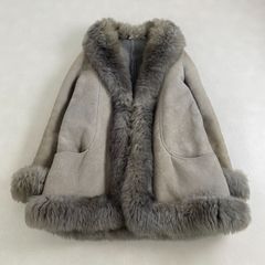 極美品 23区本革リアルムートンコート ベルト 毛足長め もちもち質感 