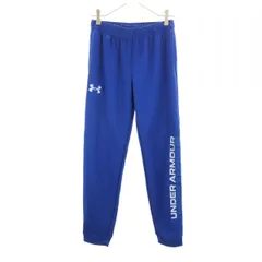 美品 UNDER ARMOUR アンダーアーマー トレーニング ロングジャージパンツ YXL ブルー キッズ 古着