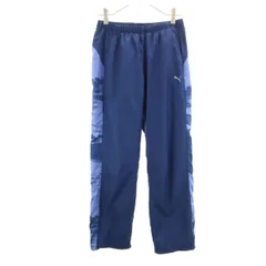 PUMA プーマ トレーニング ウインドパンツ M ネイビー系 裏トリコット レディース 古着