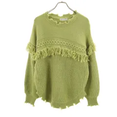 美品 Rodeo Crowns ロデオクラウンズ 長袖 ニット F カーキグリーン レディース 古着