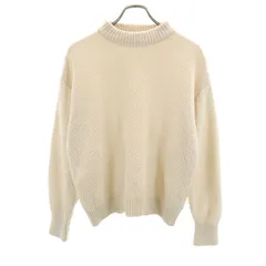 美品 Samansa Mos2 blue サマンサモスモスブルー 長袖 セーター F オフホワイト ニット レディース 古着