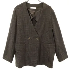 SENSE OF PLACE センスオブプレイス ノーカラージャケット ONE ブラウン レディース 古着