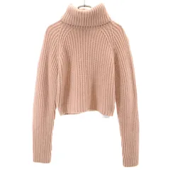 美品 Emilio Pucci エミリオプッチ イタリア製 カシミヤ100％ 長袖 ショート丈 タートルネック セーター M ピンク ニット レディース 古着