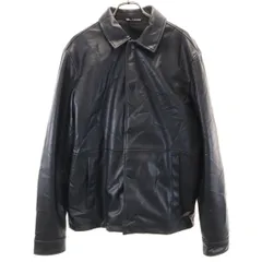ZARA ザラ フェイク レザージャケット M ブラック メンズ 古着