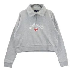 サイズ：M CALLAWAY キャロウェイ 2023年モデル ハーフジップ 長袖Tシャツ  グレー系 [240101546035] ゴルフウェア レディース ストスト