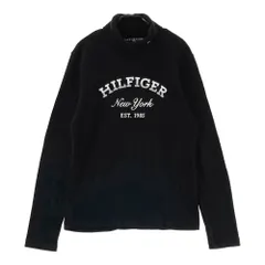 サイズ：L TOMMY HILFIGER GOLF トミー ヒルフィガーゴルフ 2023年 ハイネック 長袖Tシャツ 起毛  ブラック系 [240101546799] ゴルフウェア レディース ストスト