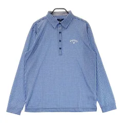 サイズ：LL CALLAWAY キャロウェイ  長袖ポロシャツ チェック柄 ネイビー系 [240101547316] ゴルフウェア メンズ ストスト