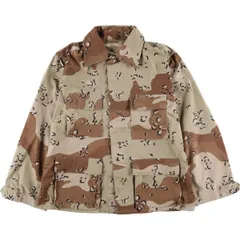 古着 90年代 米軍実品 6C デザートチョコチップカモ B.D.U ミリタリージャケット USA製 MEDIUM-SHORT メンズM相当 ヴィンテージ/eaa592398