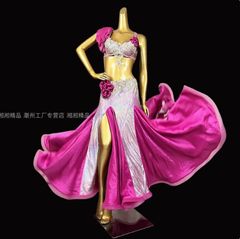 新品未使用 気品あるピンク ストーン付きスタンダードドレス 発表会