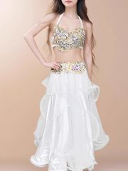 新品未使用 気品あるピンク ストーン付きスタンダードドレス 発表会