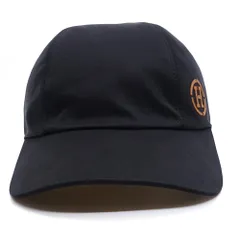 【栄】エルメス マイルスHサークルキャップ コットン #58 ブラック ブラウン シルバー金具 メンズのサムネイル
