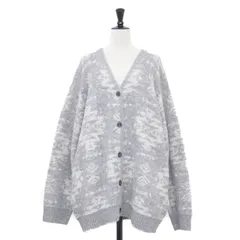 PENDLETON ペンドルトン JOURNAL STANDARD relume 別注 カーディガン グレー系 サイズ:FREE | 23秋冬 総柄 Vネック カーディガン / ニット | 長袖 ワイド ドロップショルダー【レディース】【中古】