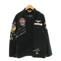 2XL 希少 アヴィレックス フライトジャケット ブルゾン 刺繍 ワッペン