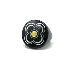 CHANEL 12A ココマーク プラスチック リング ブラック - メルカリ