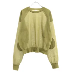 6(ROKU) BEAUTY&YOUTH UNITED ARROWS ロク ビューティーアンドユース ユナイテッドアローズ 25SS パッチ ロングスリーブ ニットセーター 8613-199-0261 グリーン F