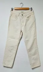 (ほぼ新品) デニムパンツ ホワイトデニム (S M)