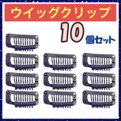 ウィッグ クリップ 10個  エクステ かつら ヘアピン　ヘアピース　帽子　落下防止　パッチン留め　ピン　部分ウイッグ