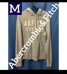 【デザイン必見】Abercrombie&Fitch 　グレー　Mサイズ　フーディ