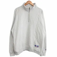 エクストララージ X-LARGE × ラッセル RUSSELL ATHLETIC 美品 ハーフジップ スウェット トレーナー ロゴ グレー L