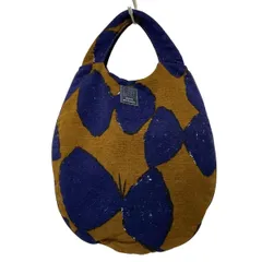 mina perhonen (mina)(ミナペルホネン) トートバッグ - ブラウン×ネイビー×黒 コットン