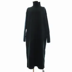 アダムエロペ Adam et Rope' AER タグ付き タートルバックスリットニットワンピース ロング 長袖 アルパカ混 F 緑 グリーン