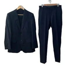 HILTON(ヒルトン) シングルスーツ メンズ - ネイビー ストライプ/ネーム刺繍