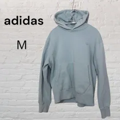 adidas アディダス 　裏起毛　パーカー 　フーディー　ブルーM