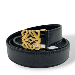 T06/093LOEWEロエベベルトウェストベルトレザー アナグラムゴールド金具 LOEWE ロエベ ベルト メンズ レディース REVERSIBLE ANAGRAM