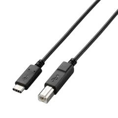 新品 エレコム USBケーブル Type C (USB C to USB B) 1.0m USB2.0認証品 3A出力 最大480Mbps ブラック U2C-CB10NBK