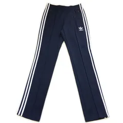 古着 adidas アディダス トラックパンツ トレフォイルロゴ 3ライン ネイビー M 259-242